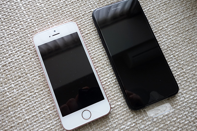 iPhone SEとiPhone 7の大きさ比較