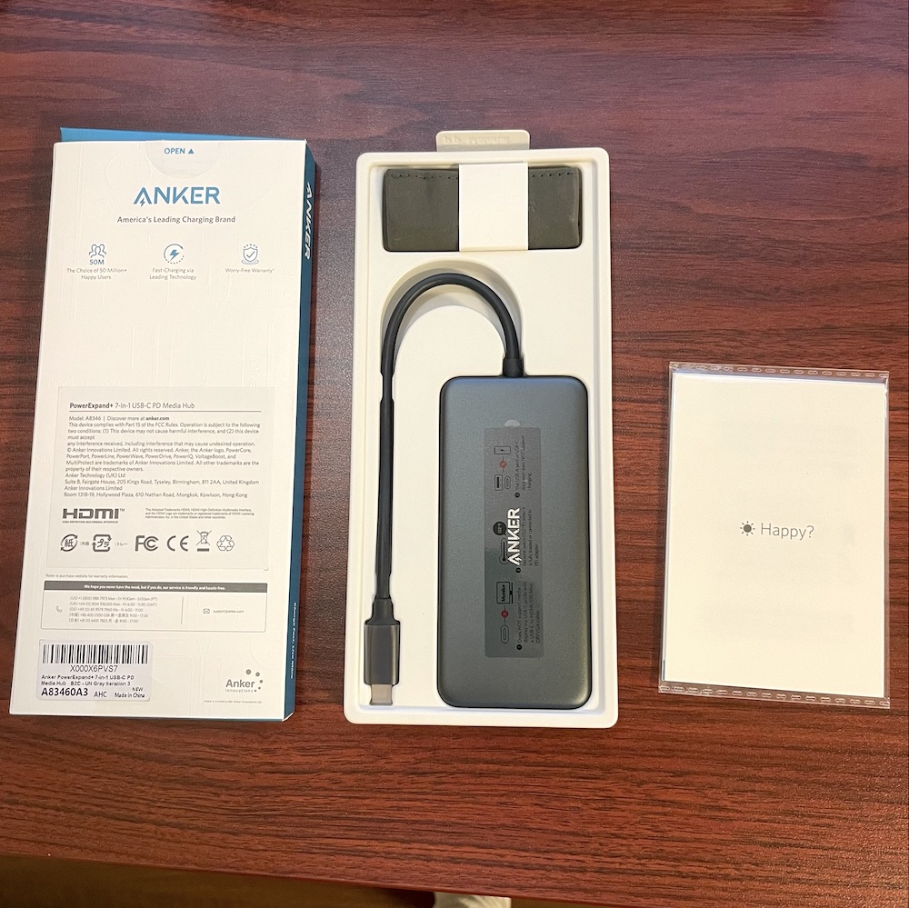 Anker PowerExpand+ 7-in-1 USB-C PD メディア ハブ 85Wパススルー充電 Power Delivery USB-Cポート HDMI USB-Aポート